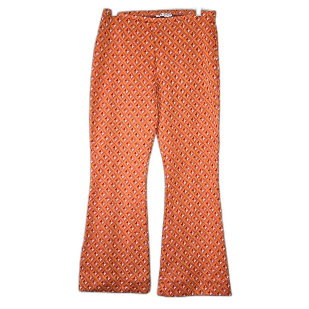 ZARA Funky Disco Stretch Boho Trousers Bell Bottoms Medium